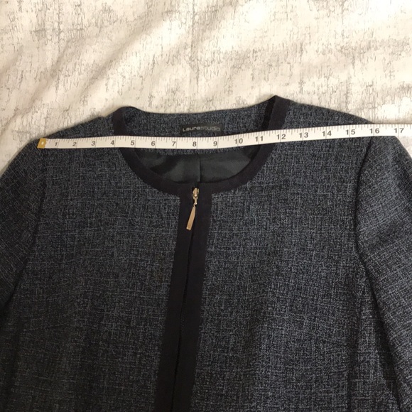 Vintage Laura Studio Blazer Black / Navy & Blue, Fully Lined, Size 12 - Picture 9 of 12
